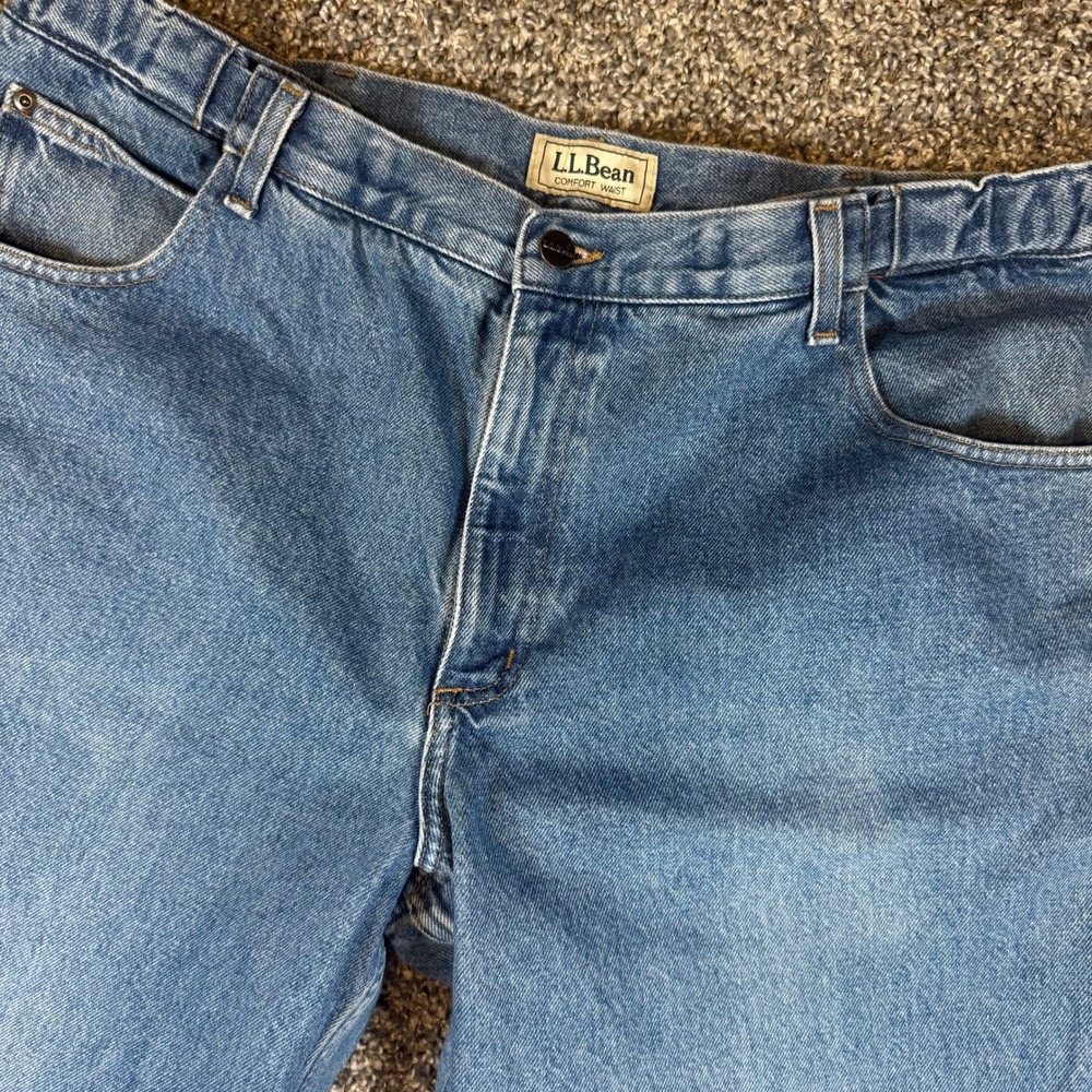 VTG LL Bean Comfort Waist Jeans Men 40x32 Blue Excellent Straight Leg Denim 1997